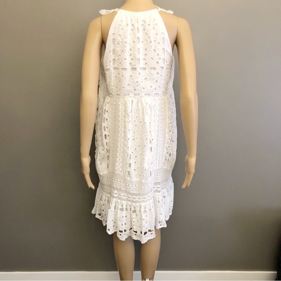 Michael Kors Romantic Sexy Lace Boho White Camisole Summer Festival Midi Dress. - Picture 4 of 16